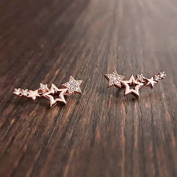 ⚜️[𝟯𝟬%𝗢𝗙𝗙|𝗯𝘂𝗻𝗱𝗹𝗲𝘀 𝟯+]⚜️CZ 18K Constellation Climber Earrings NEW - Picture 2 of 10